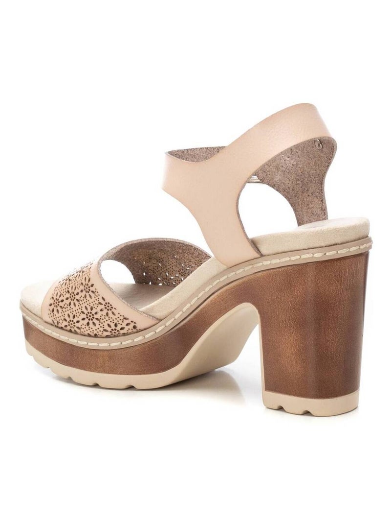 Sandales femme à talon Beige - Kiabi