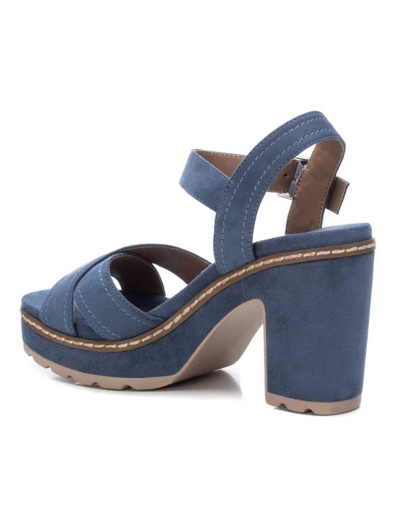 Sandales femme à talon Bleu - Kiabi