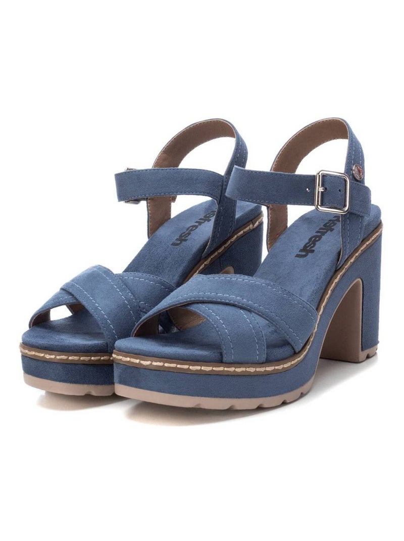 Sandales femme à talon Bleu - Kiabi