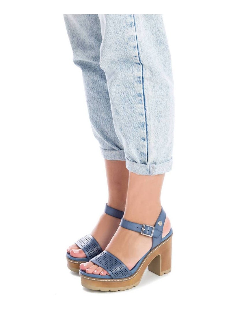 Sandales femme à talon Bleu - Kiabi