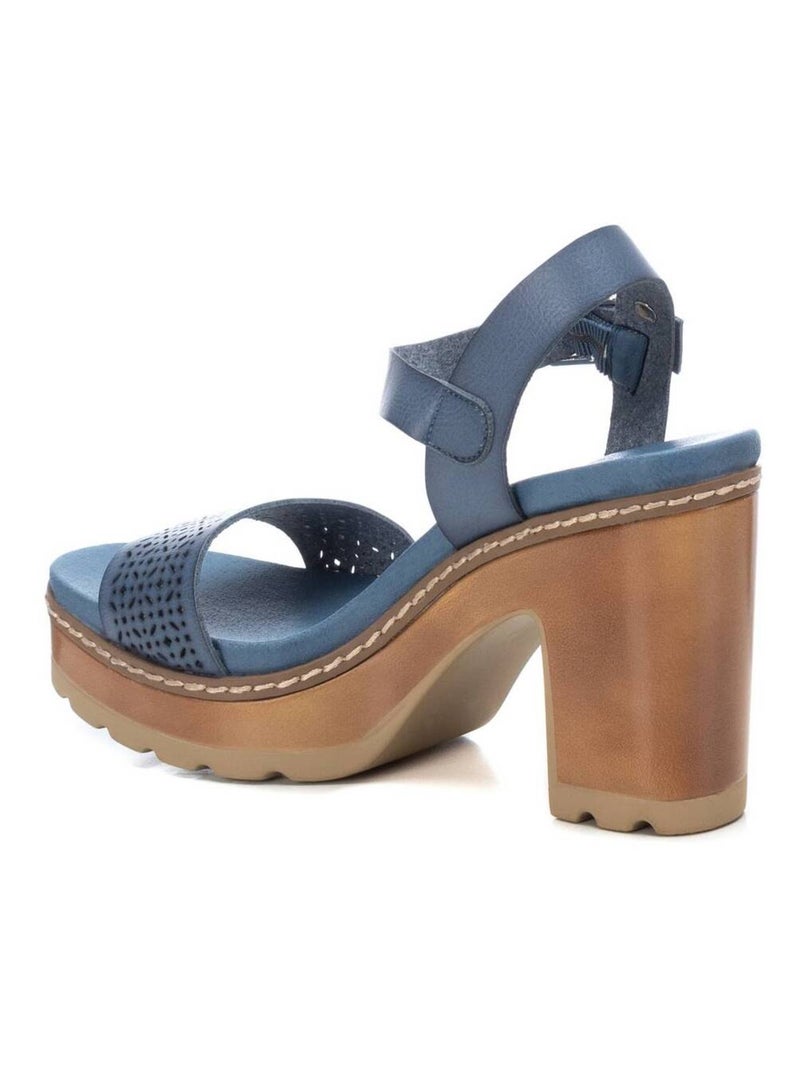 Sandales femme à talon Bleu - Kiabi