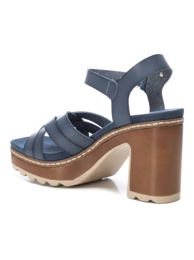 Sandales femme à talon Bleu - Kiabi