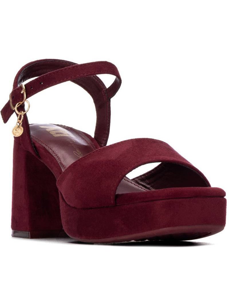 Sandales femme à talon Bordeaux - Kiabi