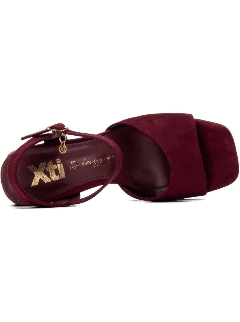 Sandales femme à talon Bordeaux - Kiabi