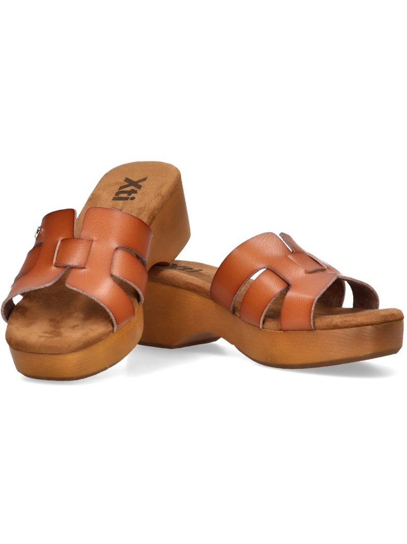 Sandales femme à talon Camel - Kiabi