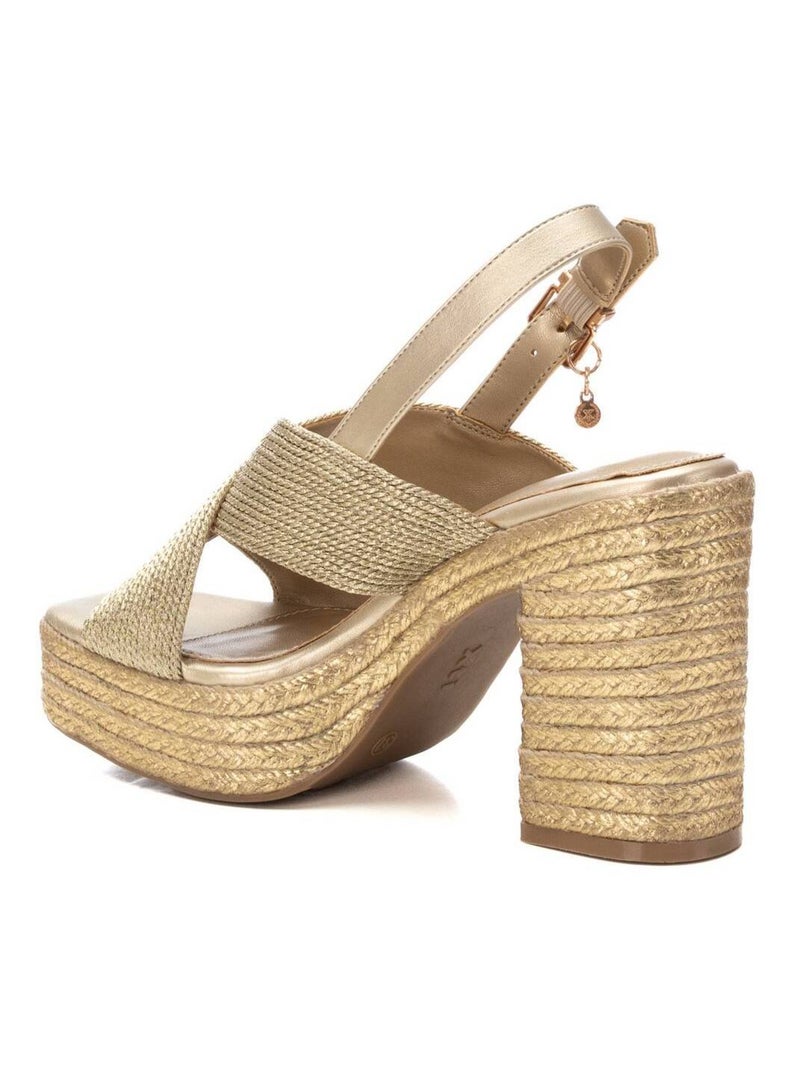Sandales femme à talon Doré/or - Kiabi