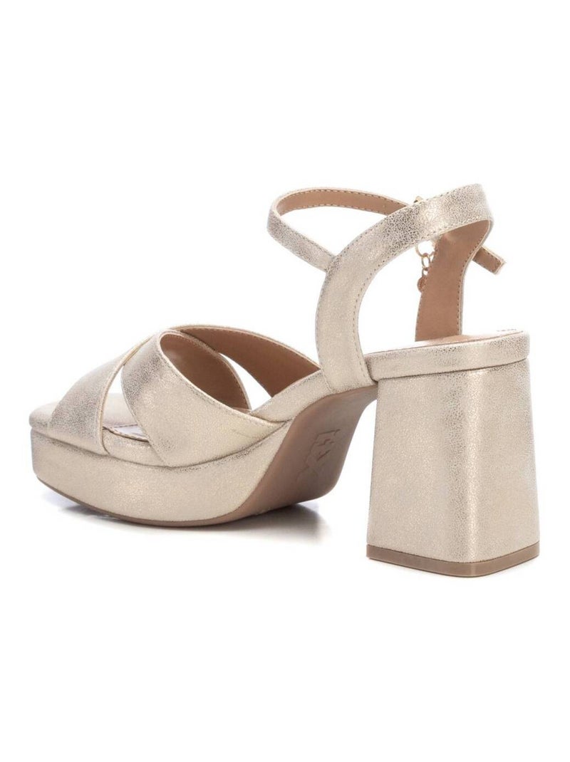 Sandales femme à talon Doré/or - Kiabi