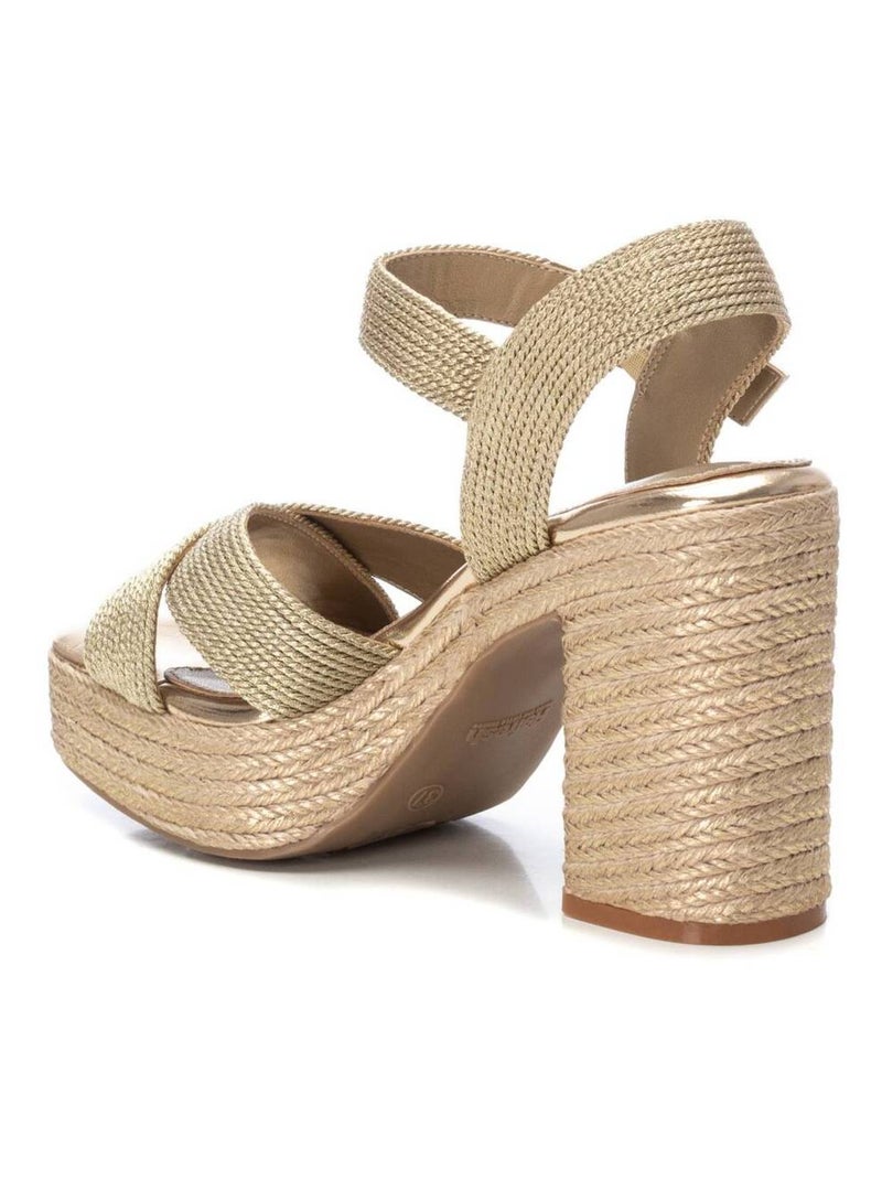Sandales femme à talon Doré/or - Kiabi