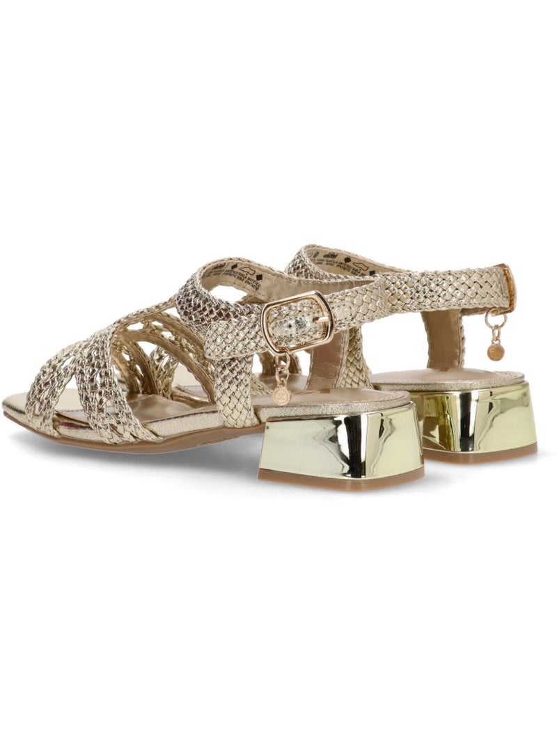 Sandales femme à talon Gold - Kiabi