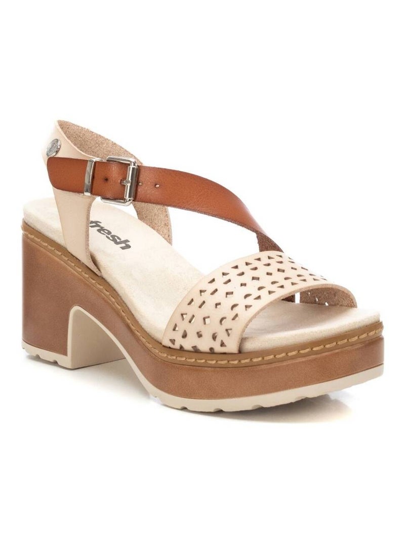 Sandales femme à talon Gris - Kiabi