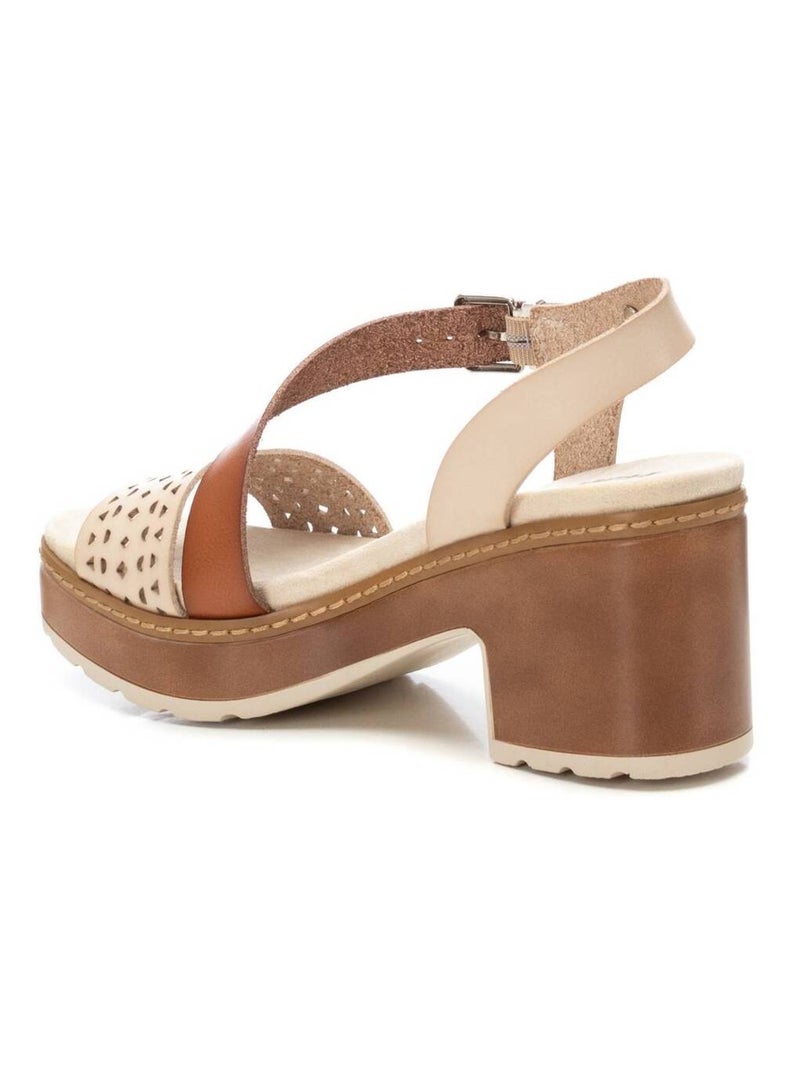 Sandales femme à talon Gris - Kiabi