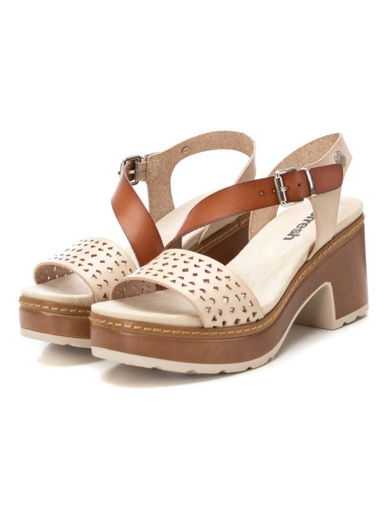 Sandales femme à talon Gris - Kiabi