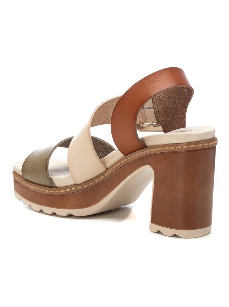 Sandales femme à talon Gris - Kiabi