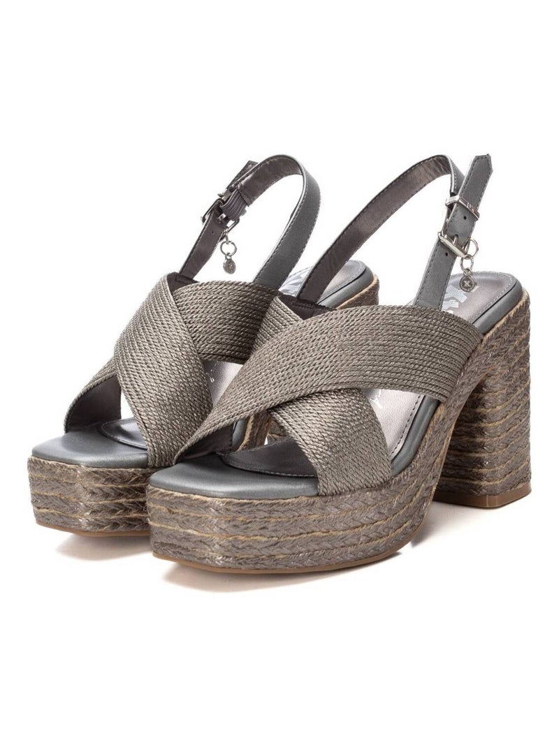 Sandales femme à talon Gris Gris - Kiabi