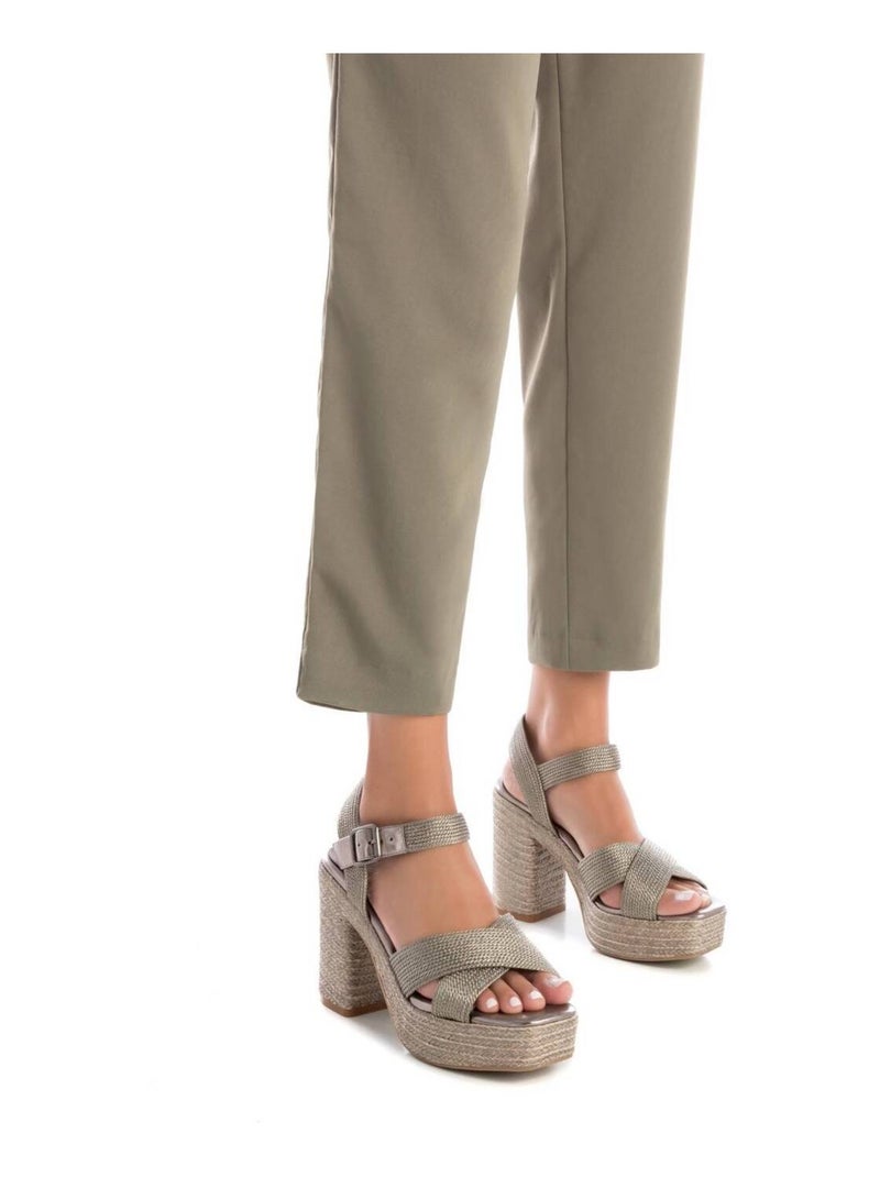 Sandales femme à talon Gris Gris - Kiabi