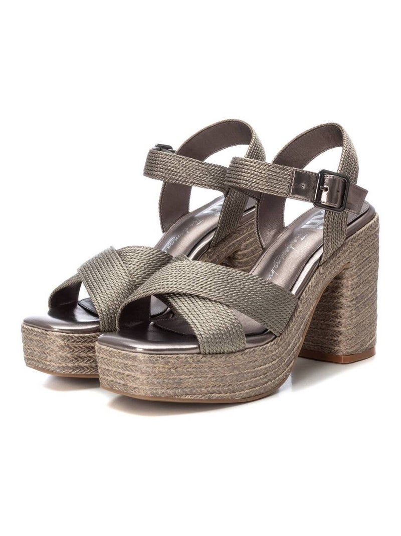 Sandales femme à talon Gris Gris - Kiabi
