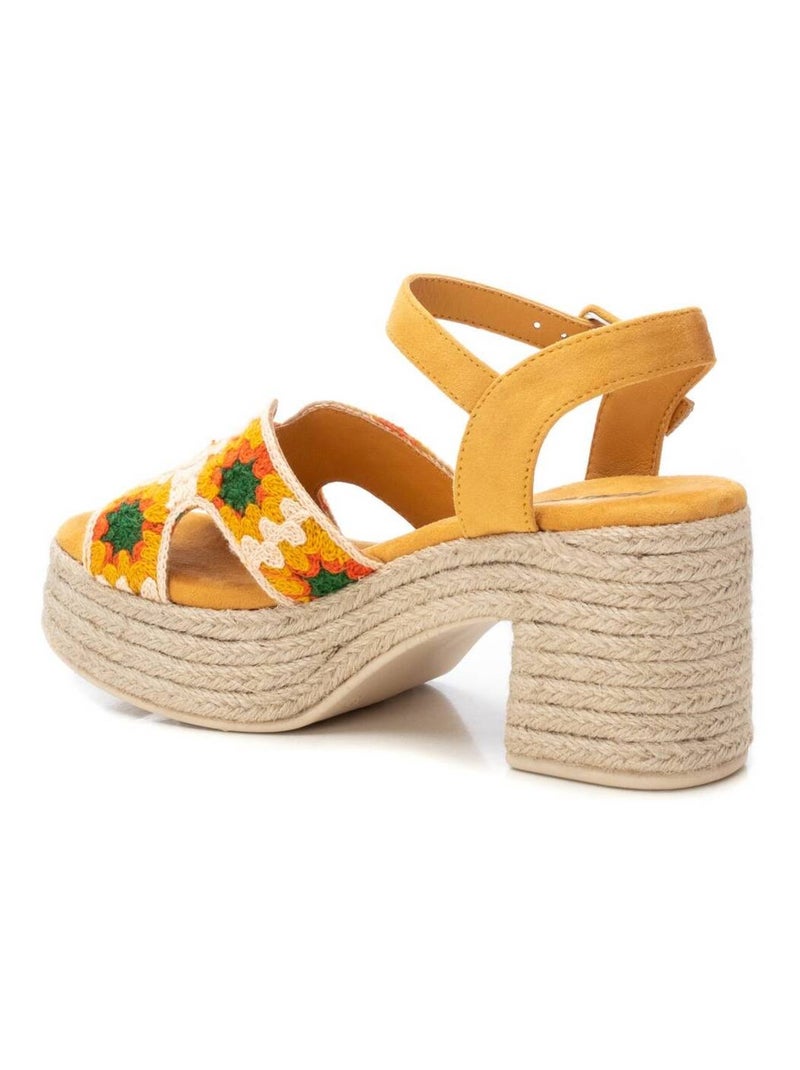 Sandales femme à talon Jaune - Kiabi