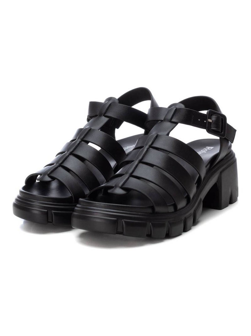 Sandales femme à talon Noir - Kiabi