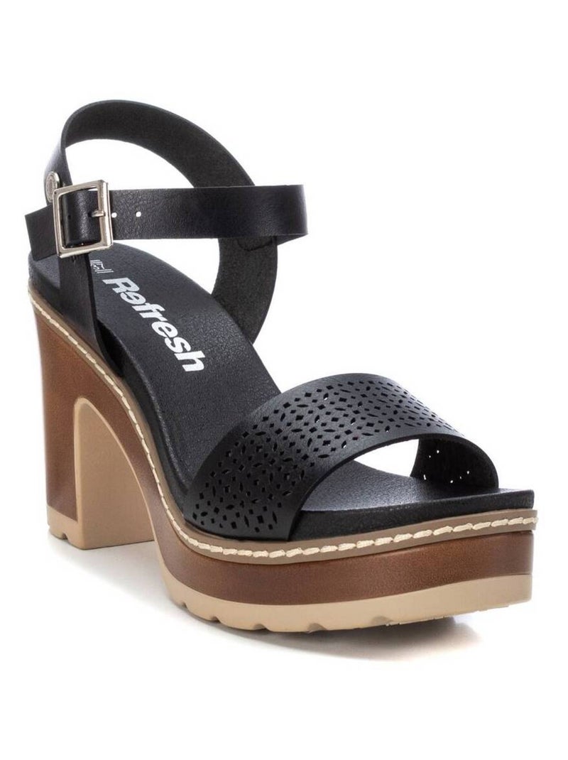 Sandales femme à talon Noir - Kiabi
