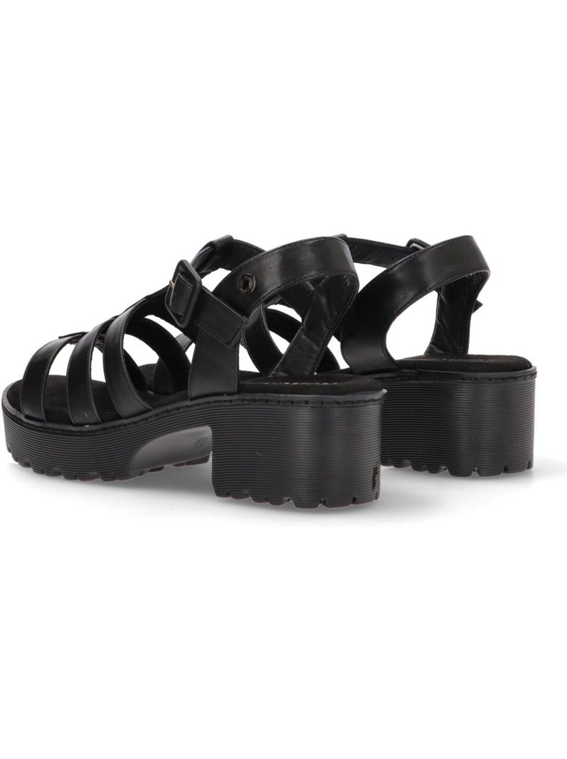 Sandales femme à talon Noir - Kiabi
