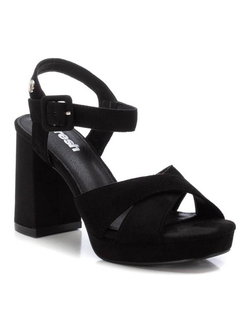 Sandales femme à talon Noir - Kiabi