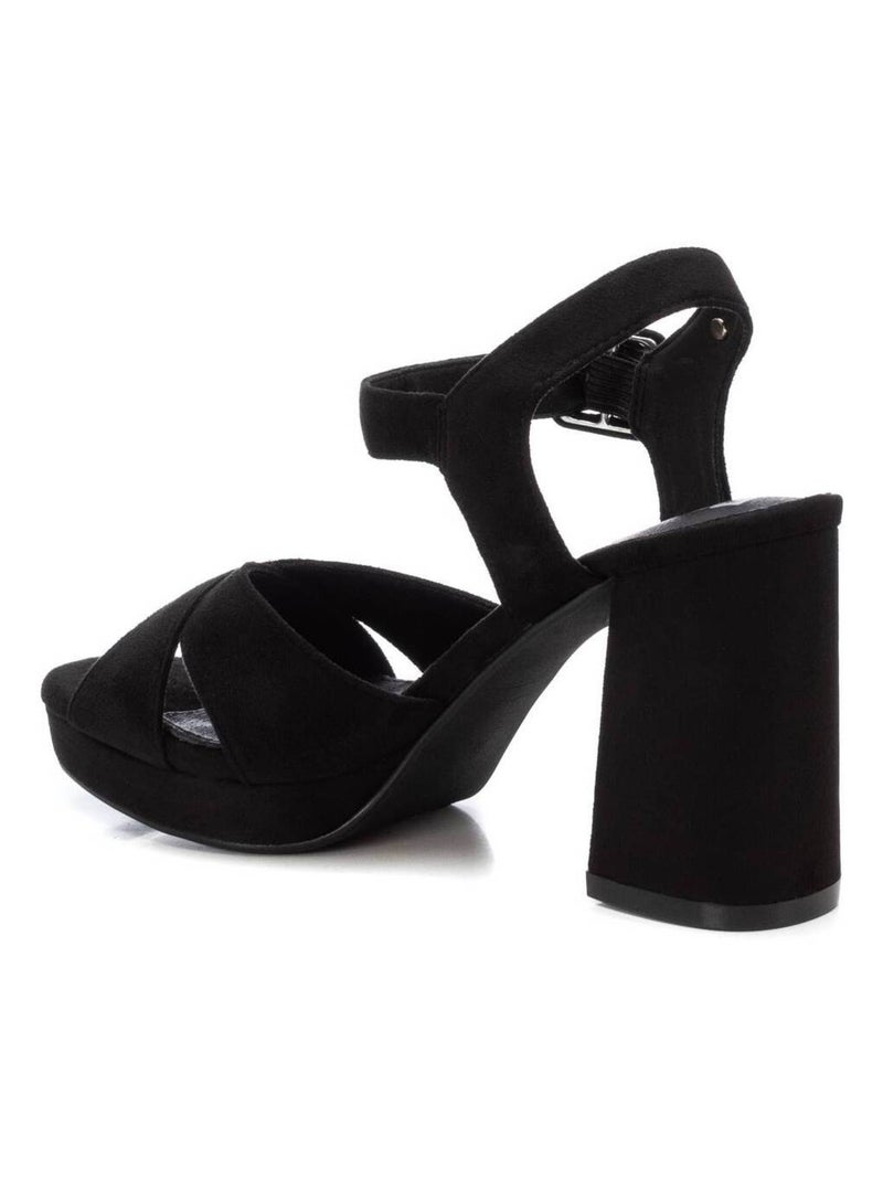 Sandales femme à talon Noir - Kiabi