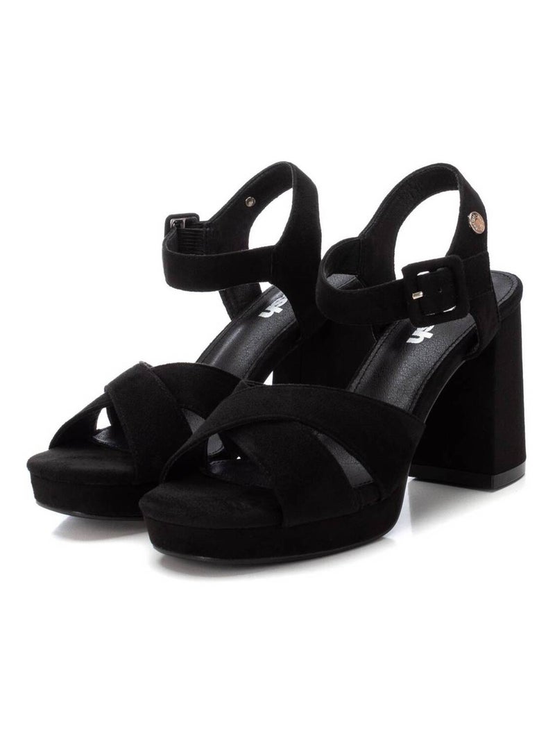 Sandales femme à talon Noir - Kiabi