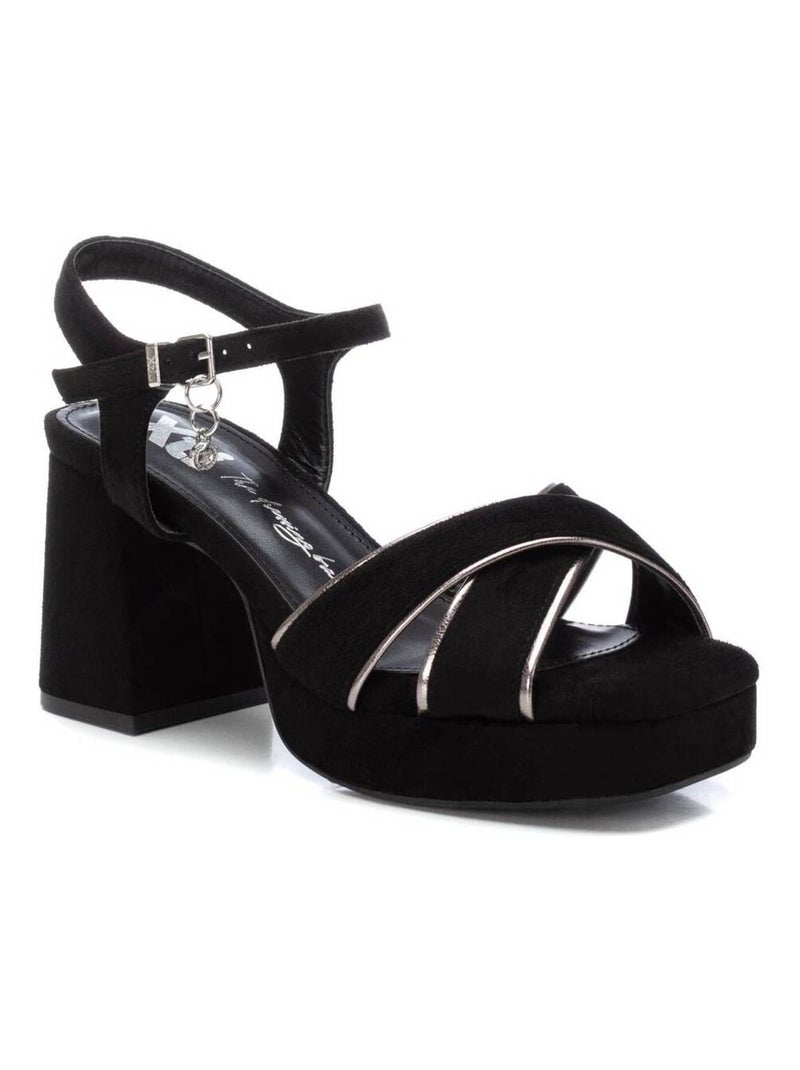 Sandales femme à talon Noir - Kiabi