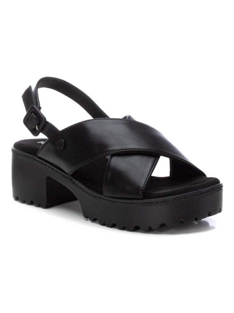 Sandales femme à talon Noir - Kiabi