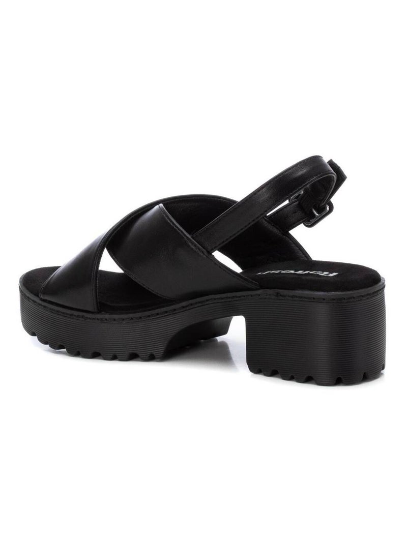 Sandales femme à talon Noir - Kiabi