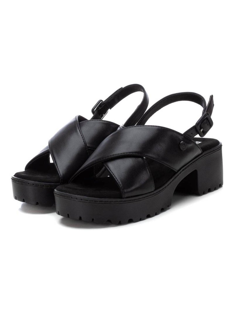 Sandales femme à talon Noir - Kiabi