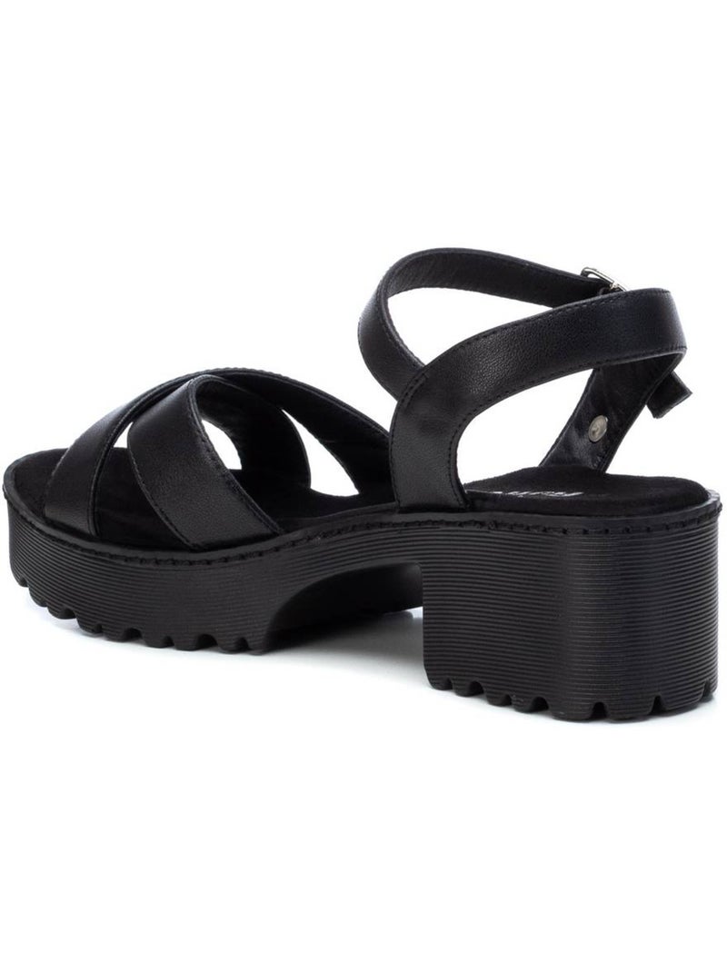 Sandales femme à talon Noir - Kiabi