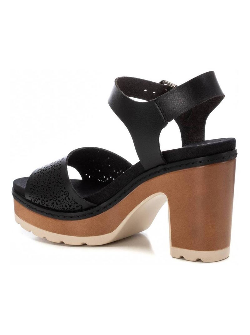 Sandales femme à talon Noir - Kiabi