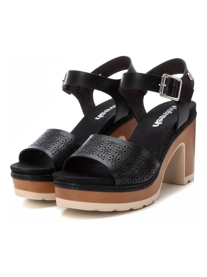 Sandales femme à talon Noir - Kiabi