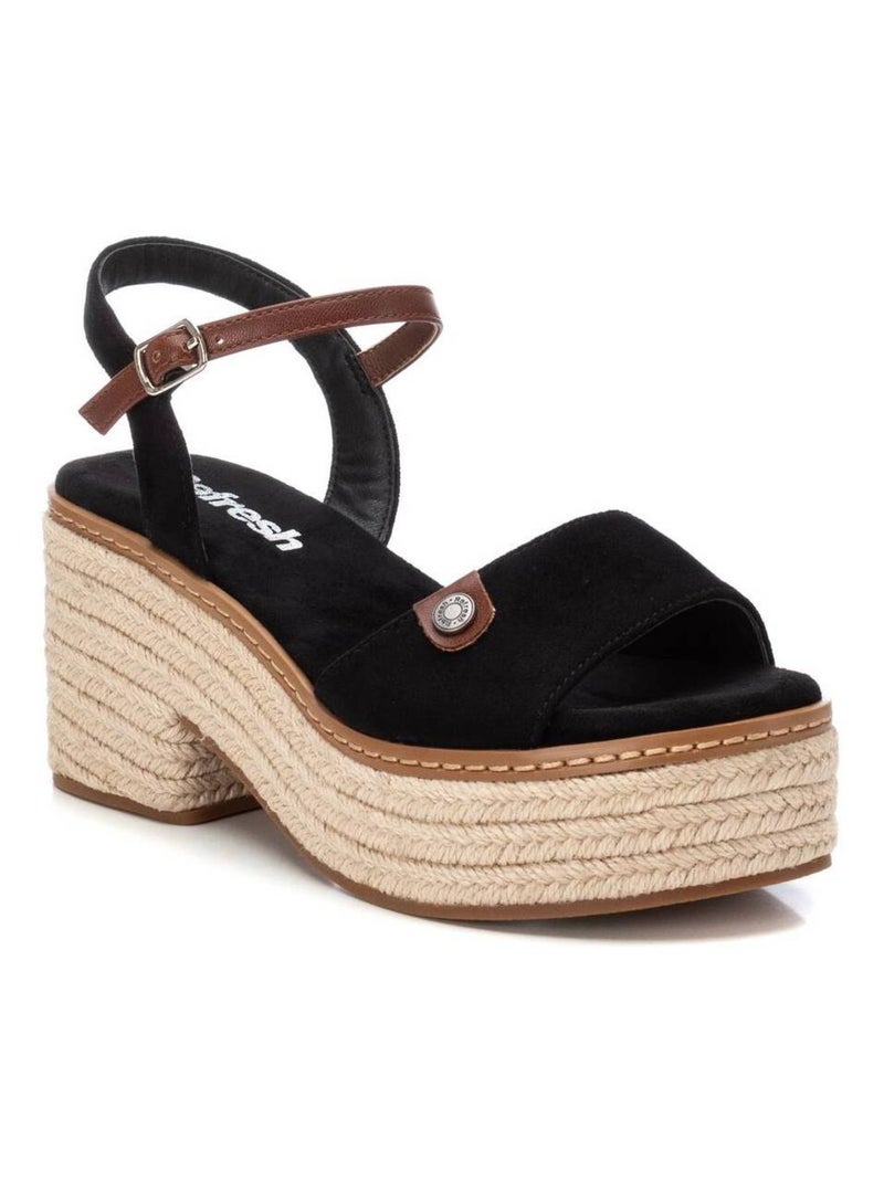 Sandales femme à talon Noir - Kiabi
