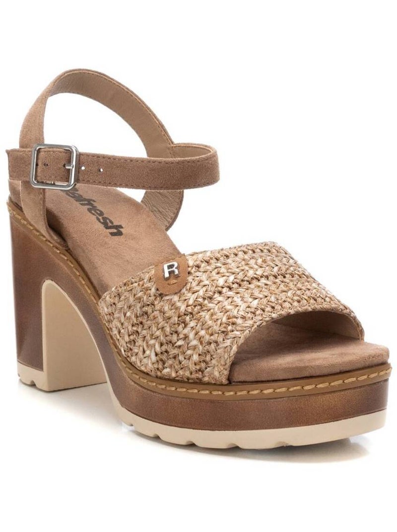 Sandales femme à talon Taupe - Kiabi