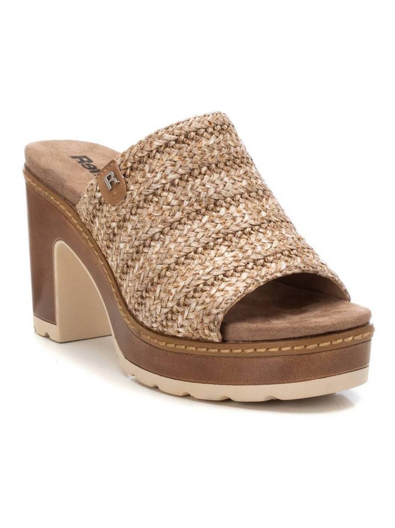 Sandales femme à talon Taupe - Kiabi