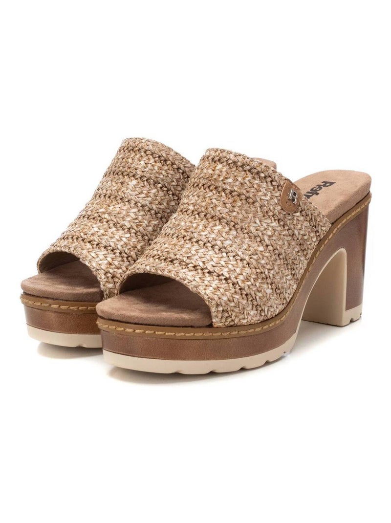 Sandales femme à talon Taupe - Kiabi