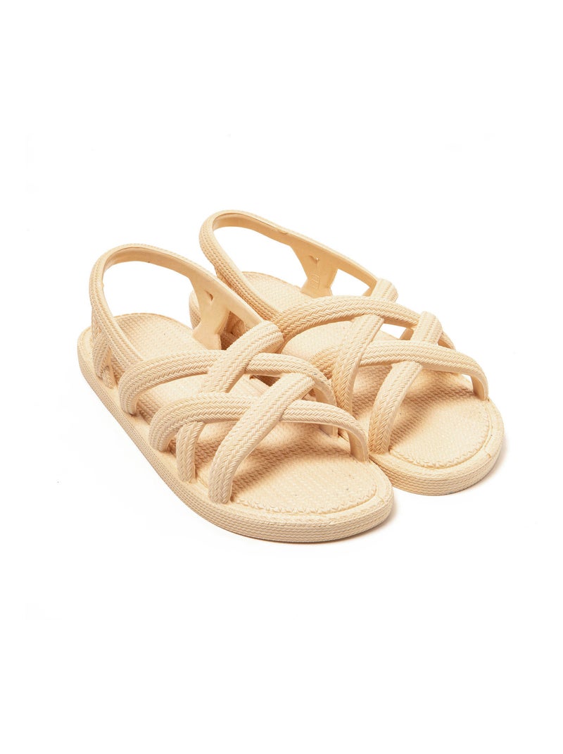 Sandales femme Brasileras semelle en gomme Beige - Kiabi