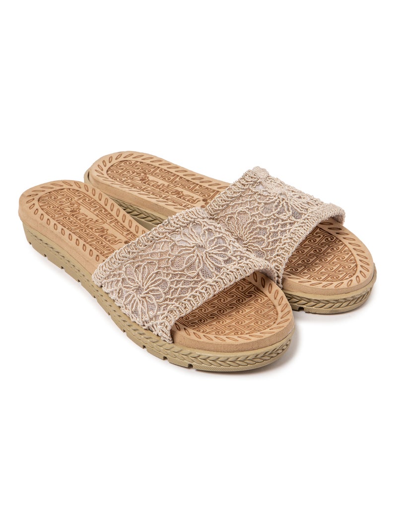 Sandales femme Brasileras semelle en gomme Beige - Kiabi