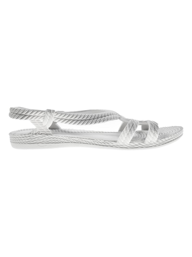 Sandales femme Brasileras semelle en gomme Blanc - Kiabi