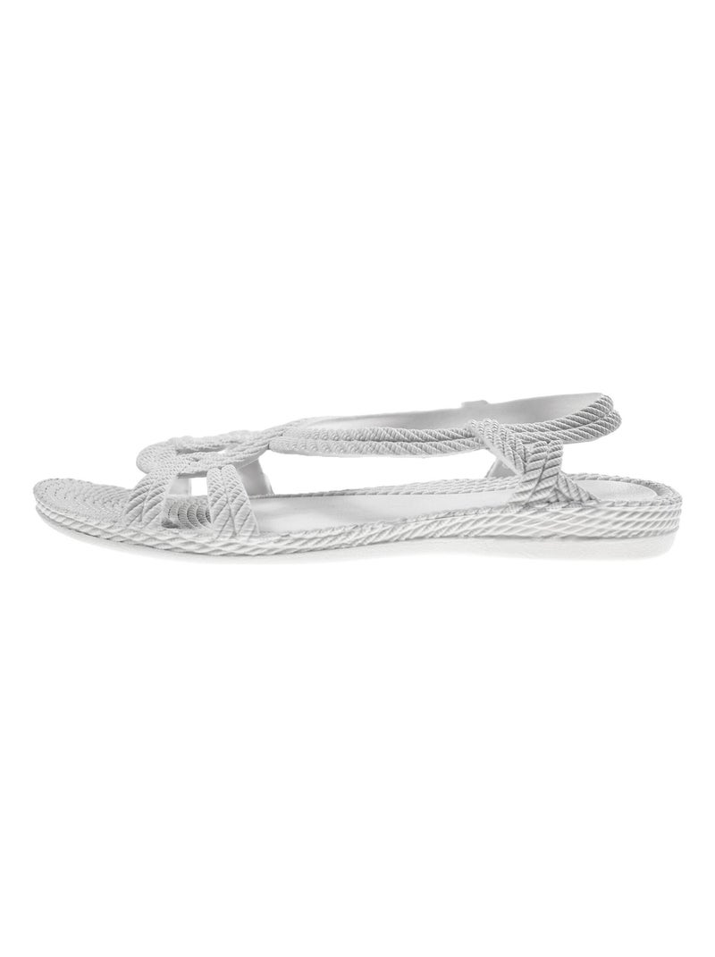 Sandales femme Brasileras semelle en gomme Blanc - Kiabi