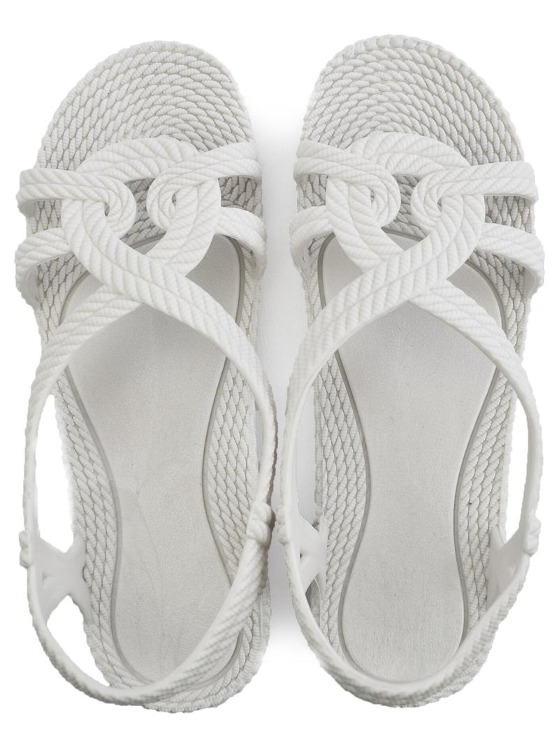 Sandales femme Brasileras semelle en gomme Blanc - Kiabi