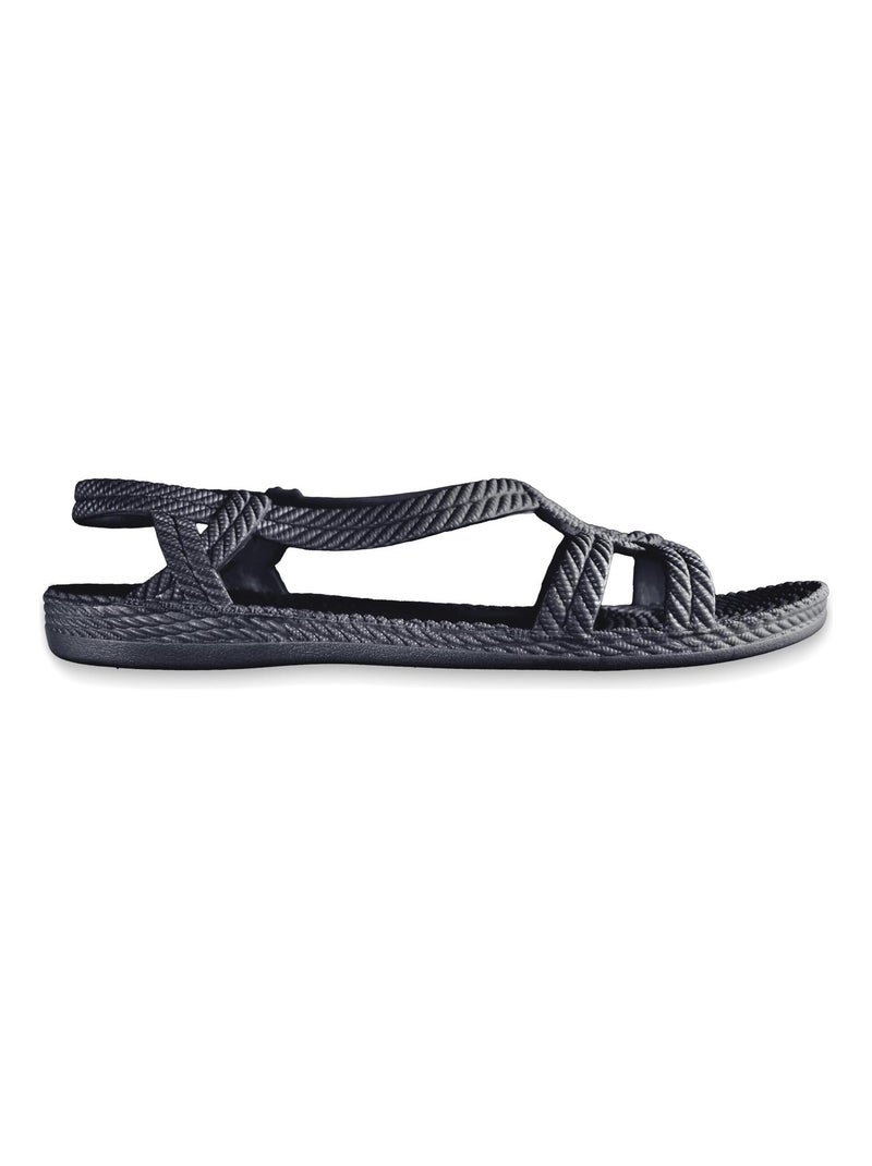 Sandales femme Brasileras semelle en gomme Bleu foncé - Kiabi