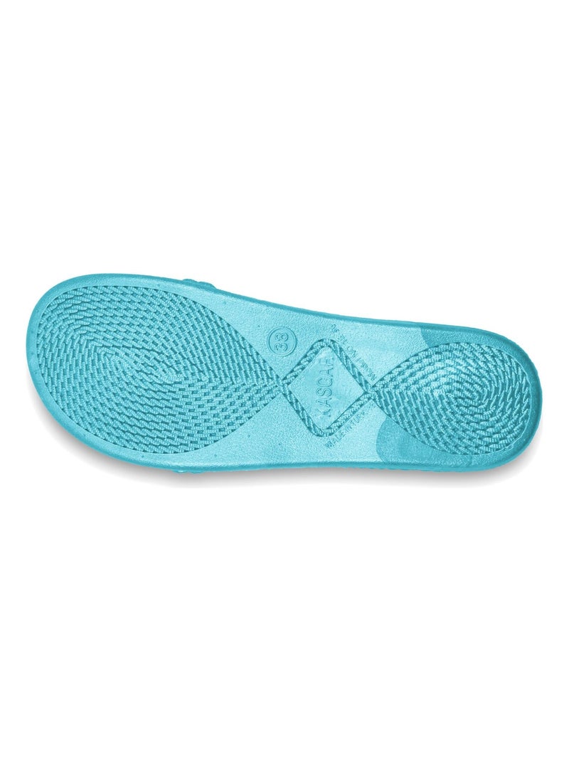 Sandales femme Brasileras semelle en gomme Bleu turquoise - Kiabi