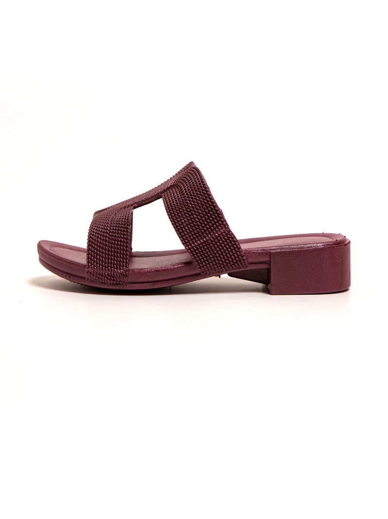 Sandales femme Brasileras semelle en gomme Bordeaux - Kiabi