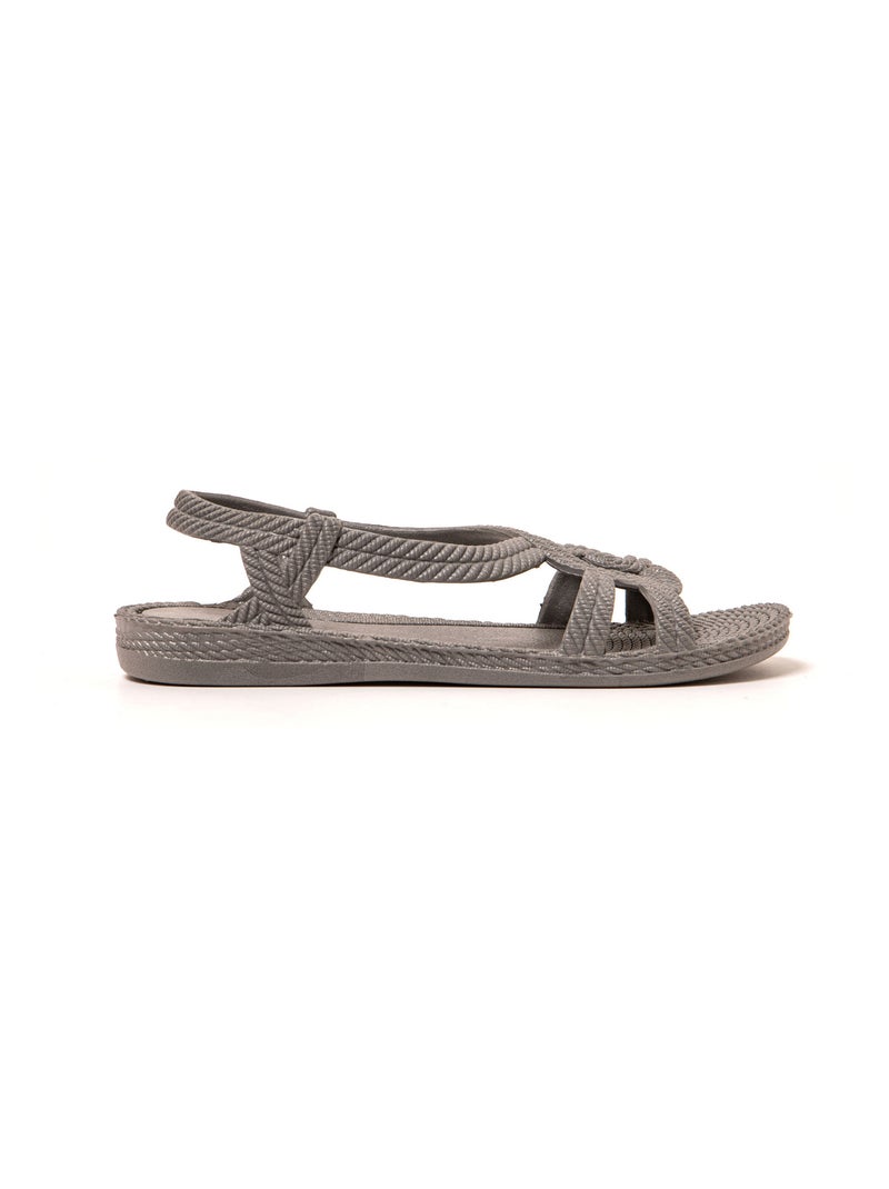 Sandales femme Brasileras semelle en gomme Gris - Kiabi