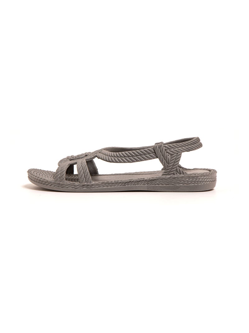 Sandales femme Brasileras semelle en gomme Gris - Kiabi
