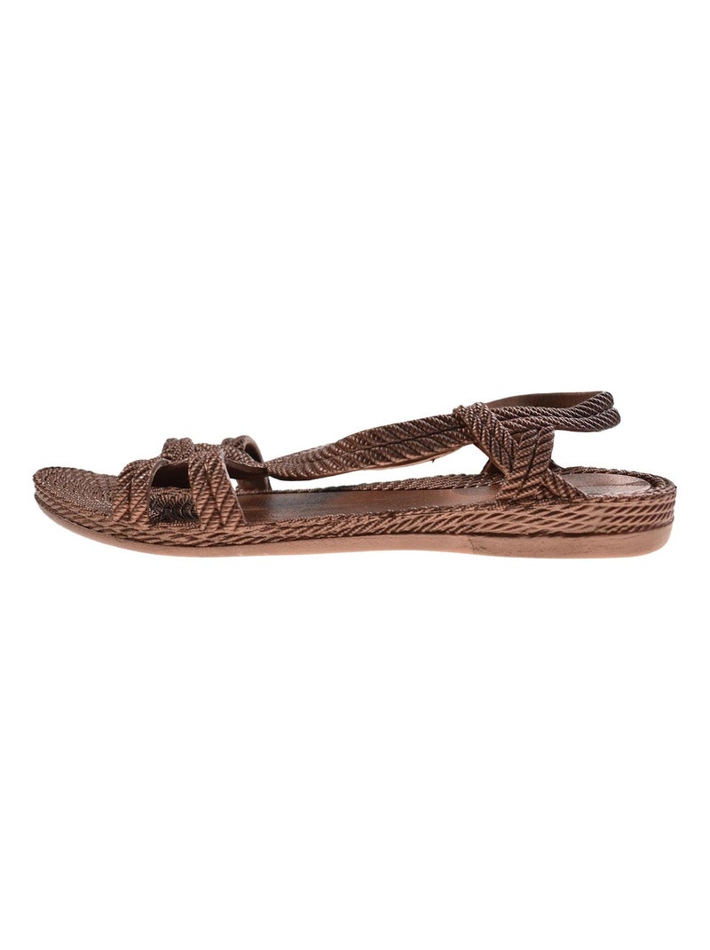 Sandales femme Brasileras semelle en gomme Marron - Kiabi