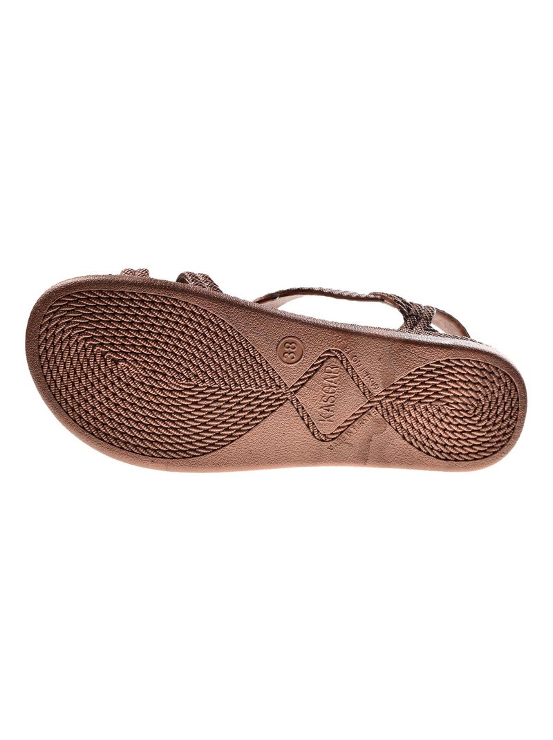 Sandales femme Brasileras semelle en gomme Marron - Kiabi